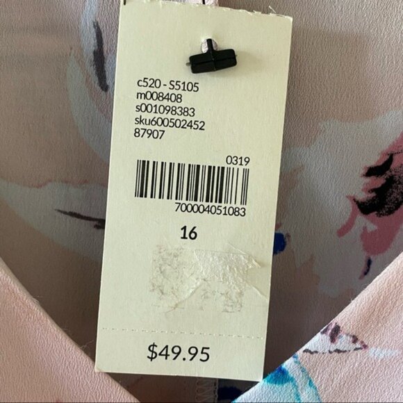 NWT Lane Bryant Women's Floral Print Blouse Size 16 - Picture 8 of 9